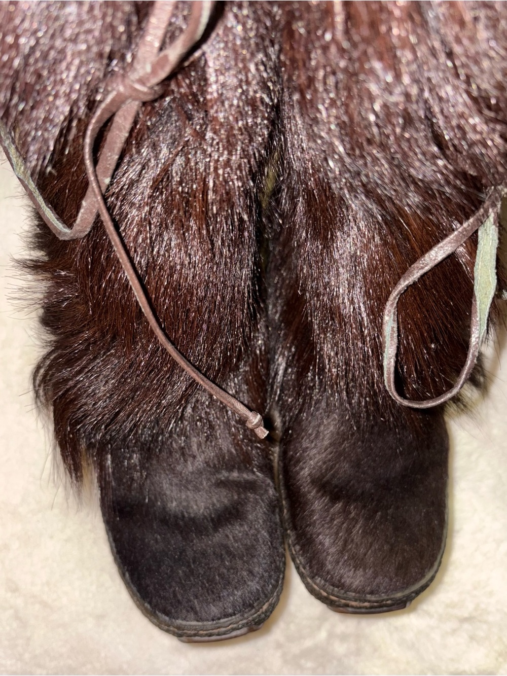Pajar Dark Brown Fur Winter Boots - Picture 6 of 9